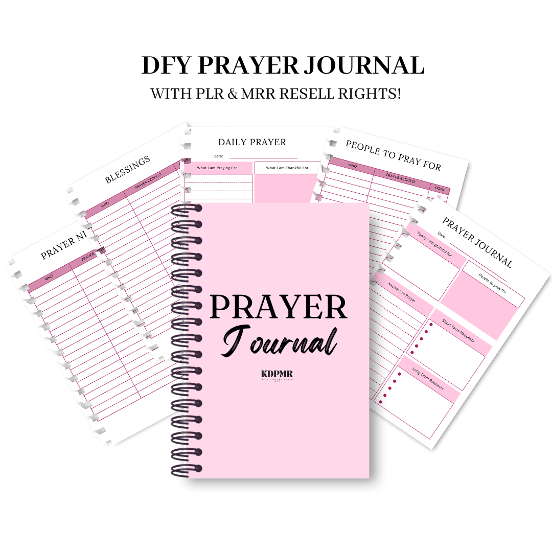 PLR Prayer Journal Canva Editable Templates