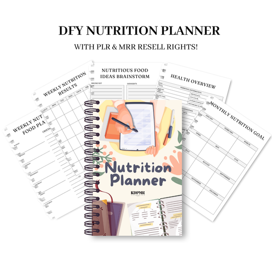 PLR Nutrition Planner Canva Editable Templates Ki’s Digital PLR & MRR